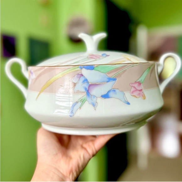 VTG Pastel Floral Mikasa Charisma Beige Covered Casserole Kitchenware Collection - Picture 5 of 10